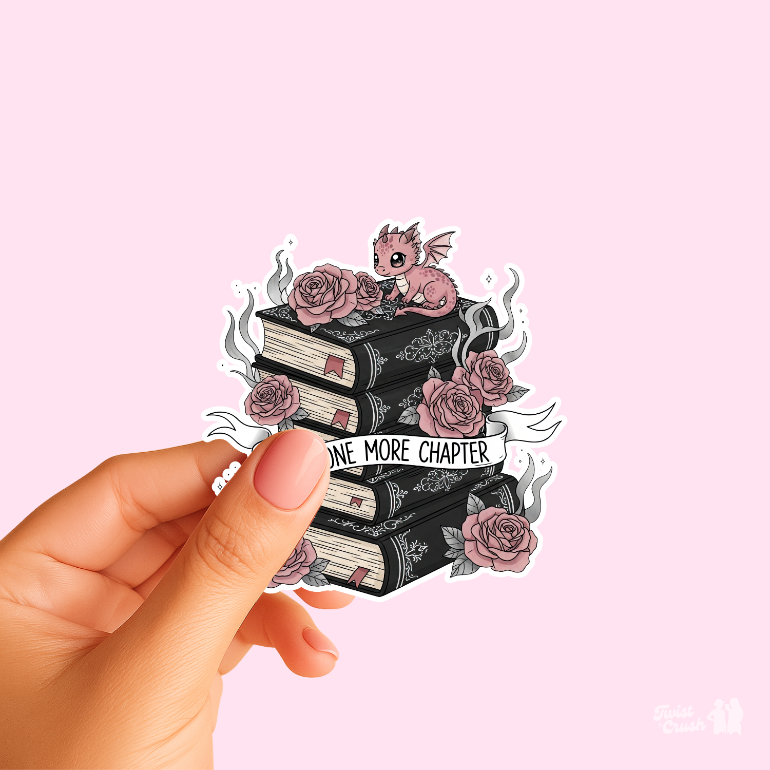 Stickers bookish - Livres, Roses & Dragon