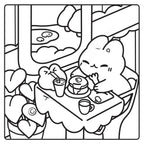 Coffret cocooning : Livre de coloriage & sa peluche dinosaure
