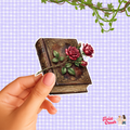 Stickers bookish - Livre ancien & Roses
