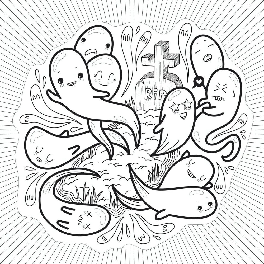 Livre de coloriage - Kawaï  Dark