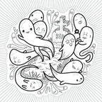 Livre de coloriage - Kawaï  Dark