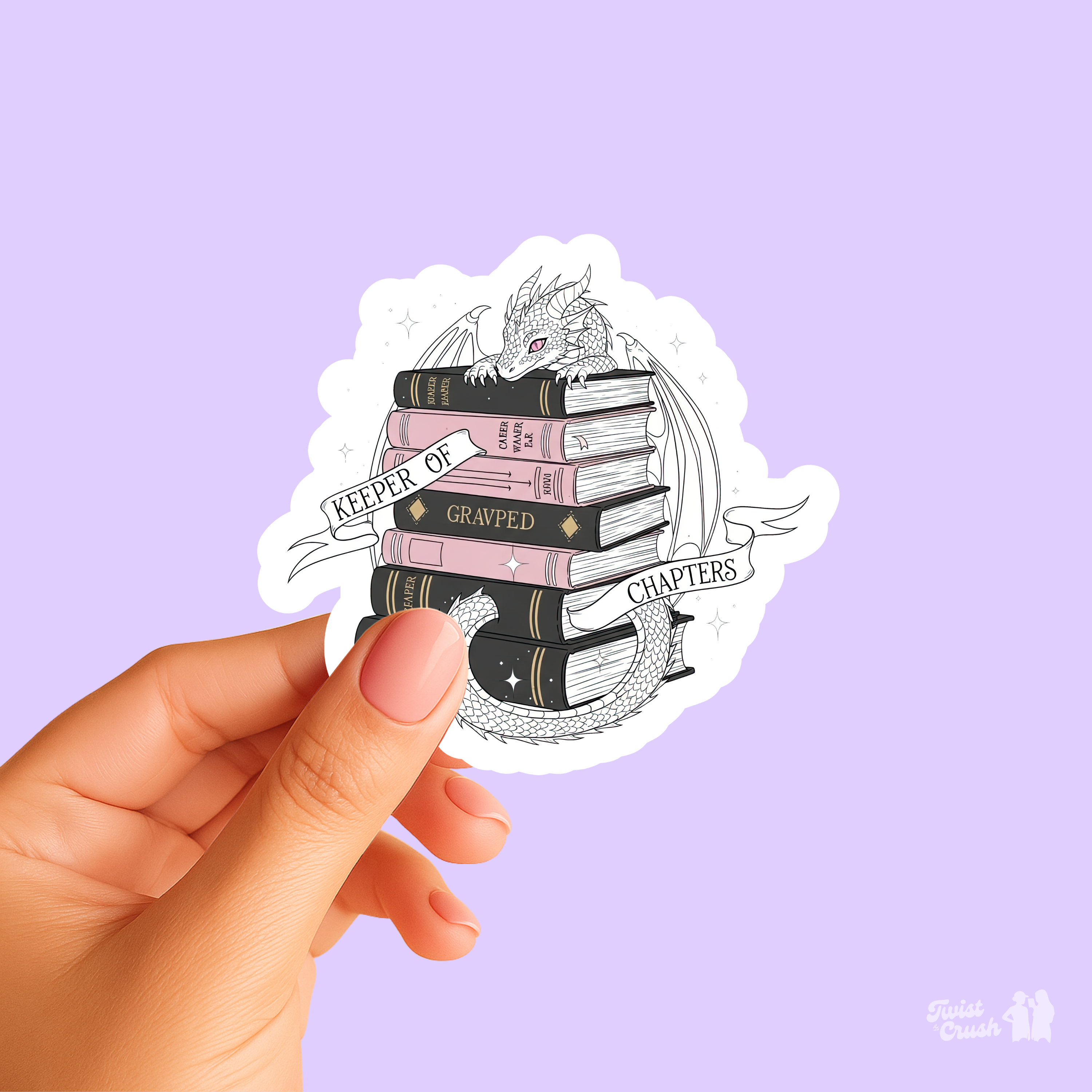 Stickers bookish - Livres & dragon