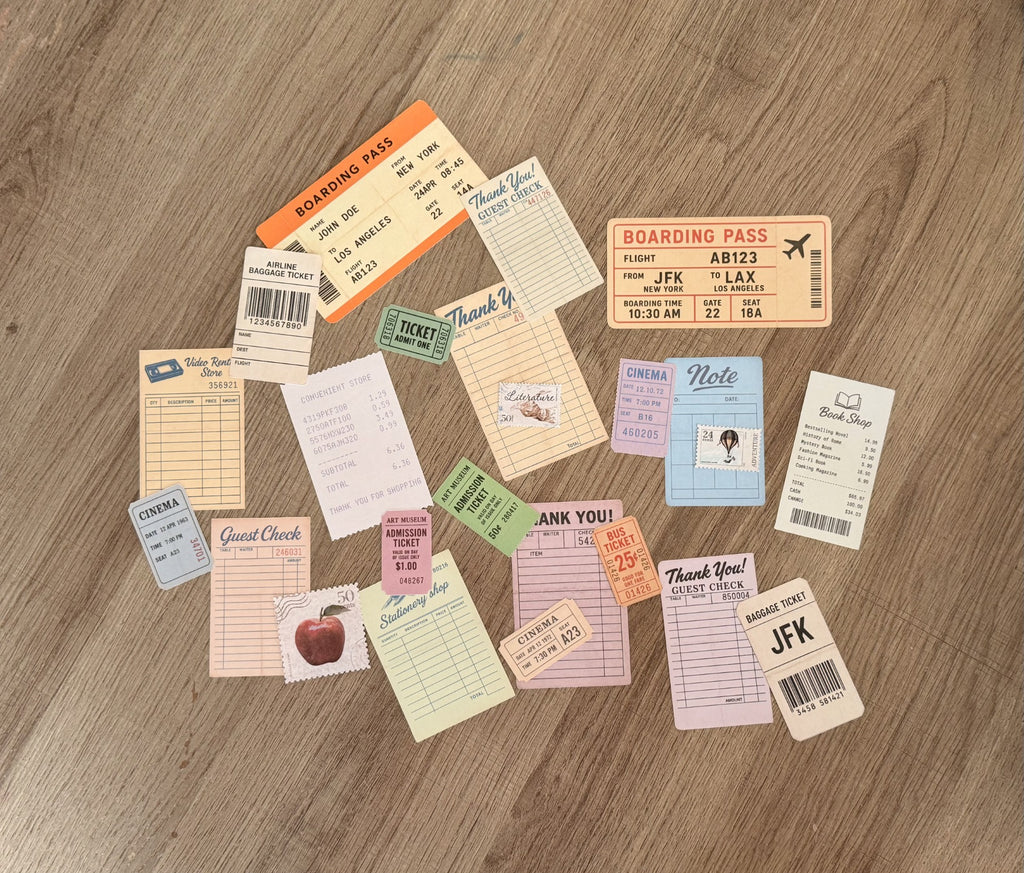 Lot de stickers - Tickets Vintage