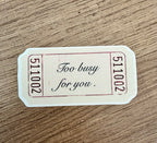 Sticker Ticket Vintage