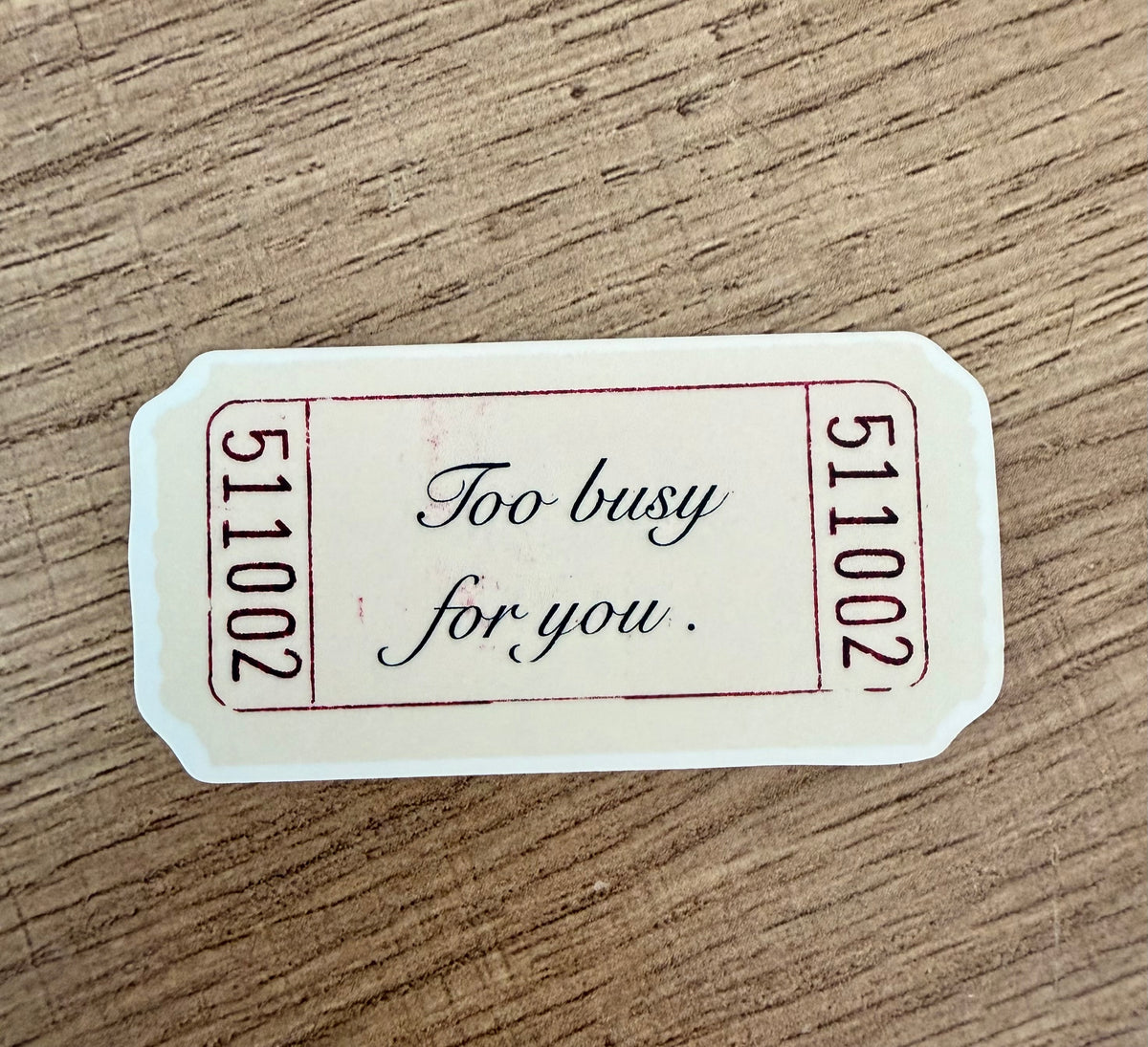 Sticker Ticket Vintage