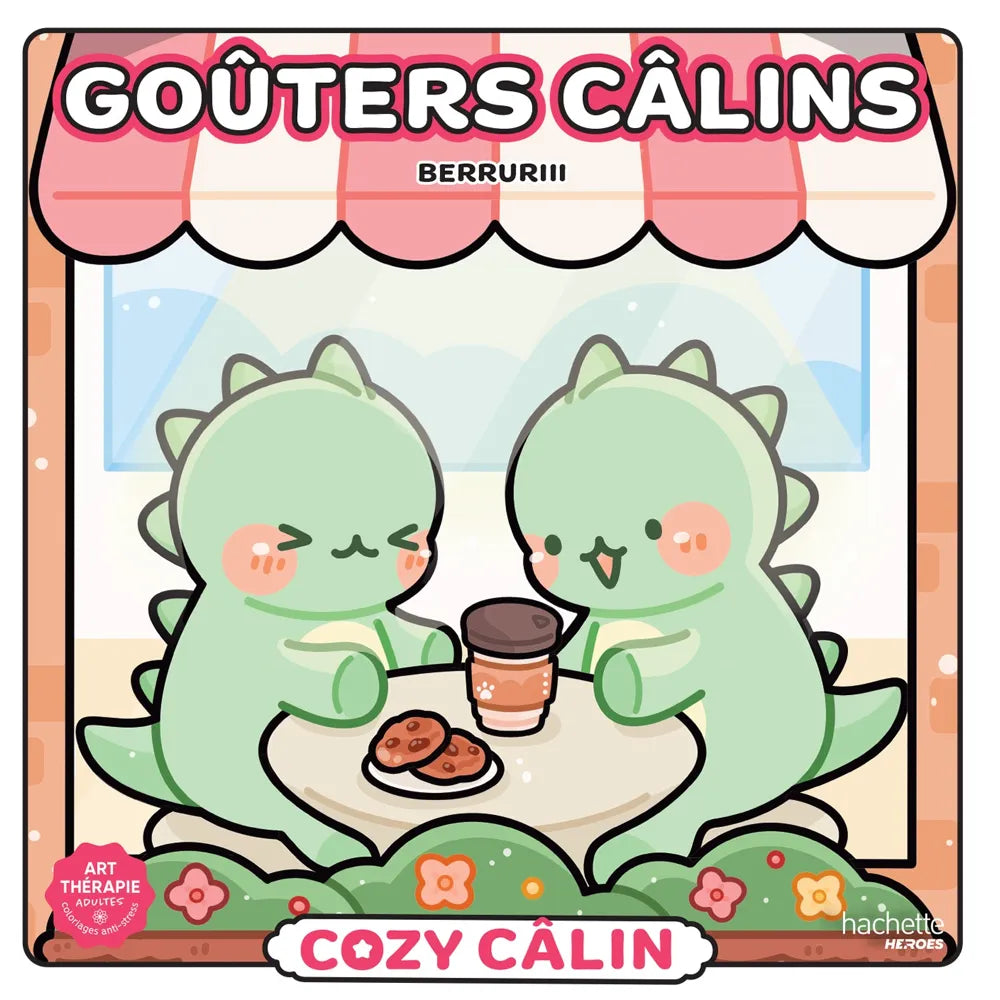 Coffret cocooning : Livre de coloriage & sa peluche dinosaure