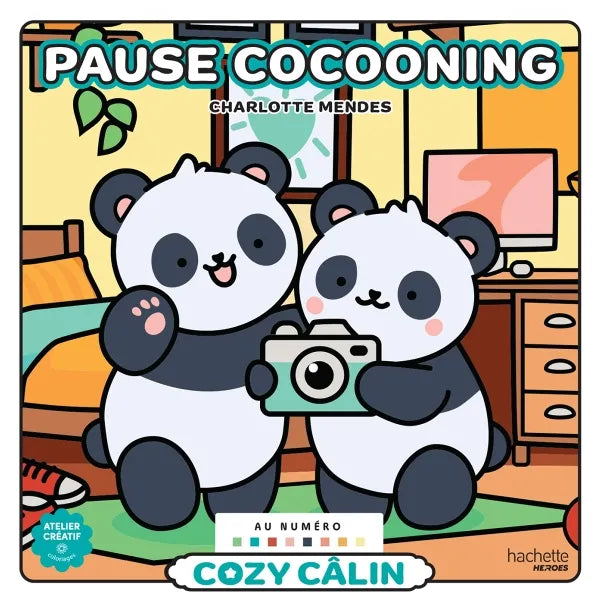 Coffret cocooning : Livre de coloriage & sa peluche panda