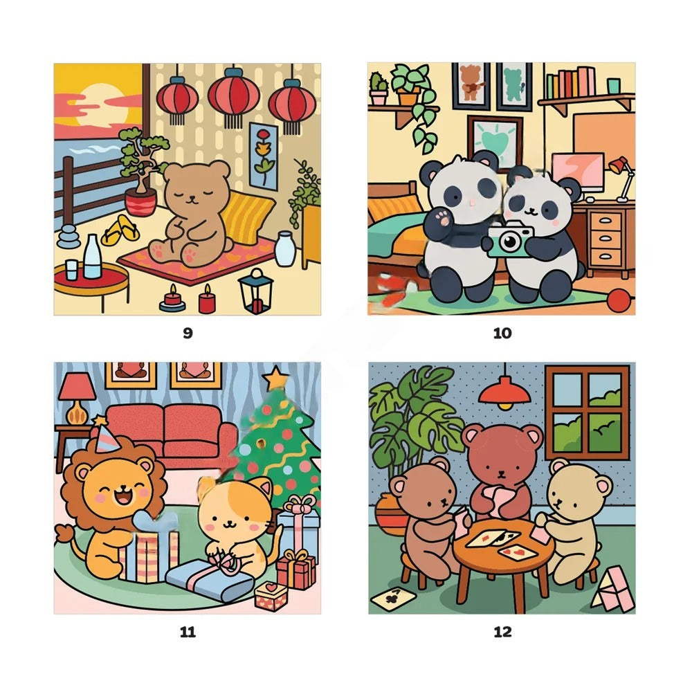 Coffret cocooning : Livre de coloriage & sa peluche panda