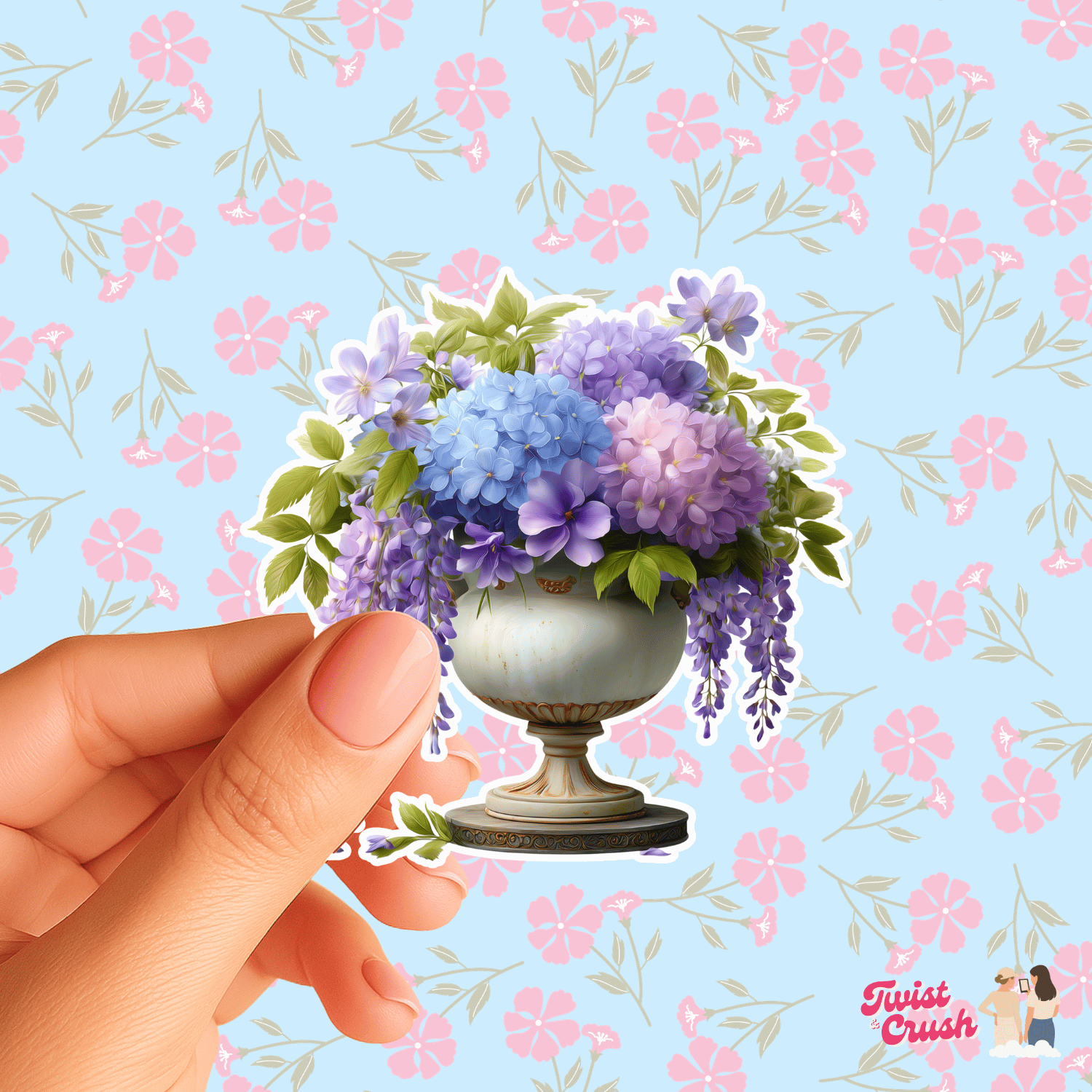 Stickers bookish - Vase Fleuri