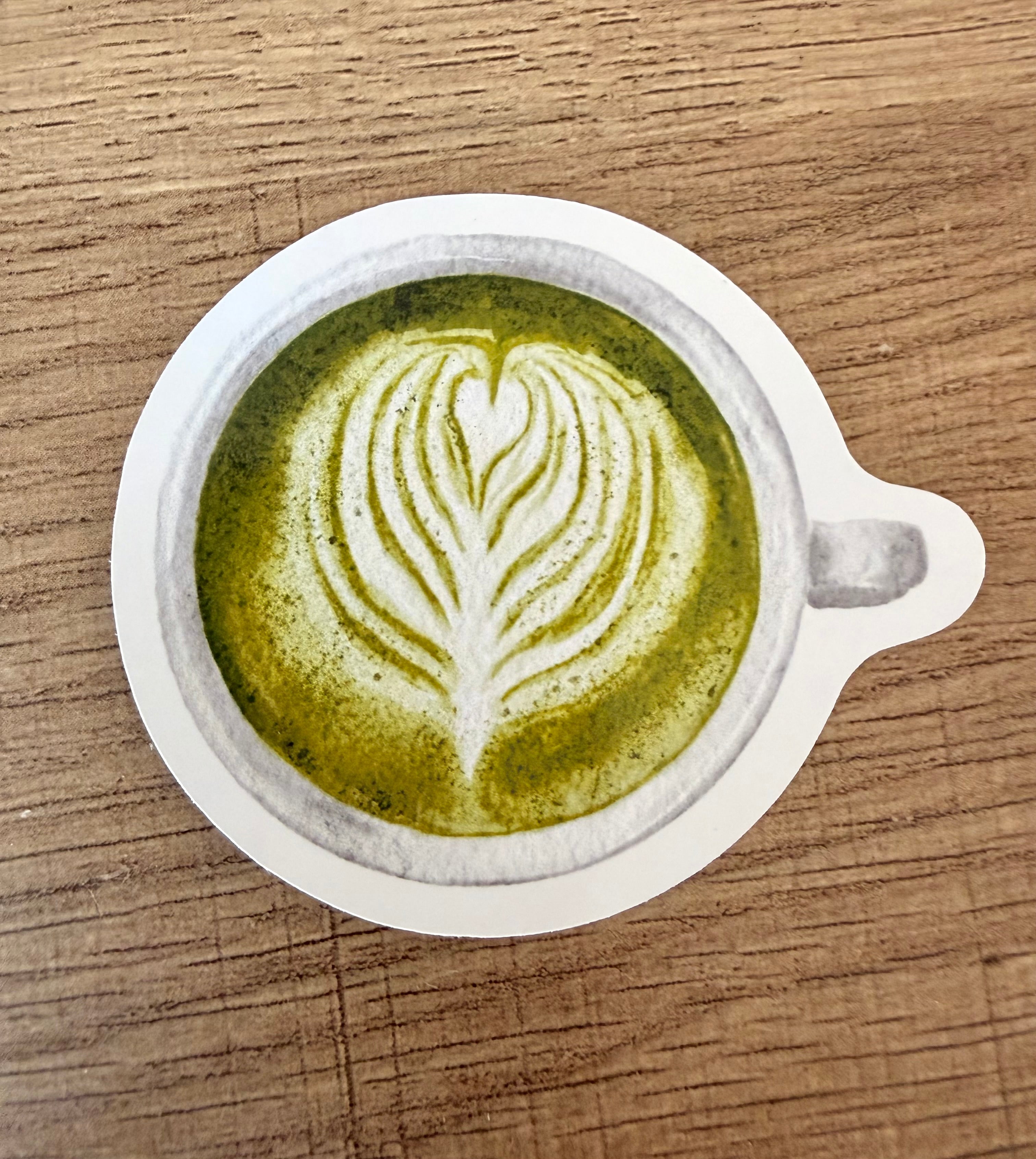 Sticker Matcha Latte