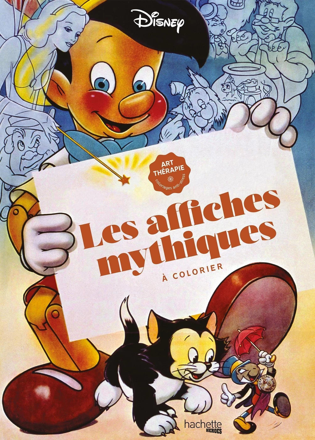Grand bloc Disney - Les affiches mythiques à colorier