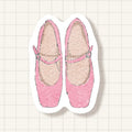 Sticker Ballerines Roses
