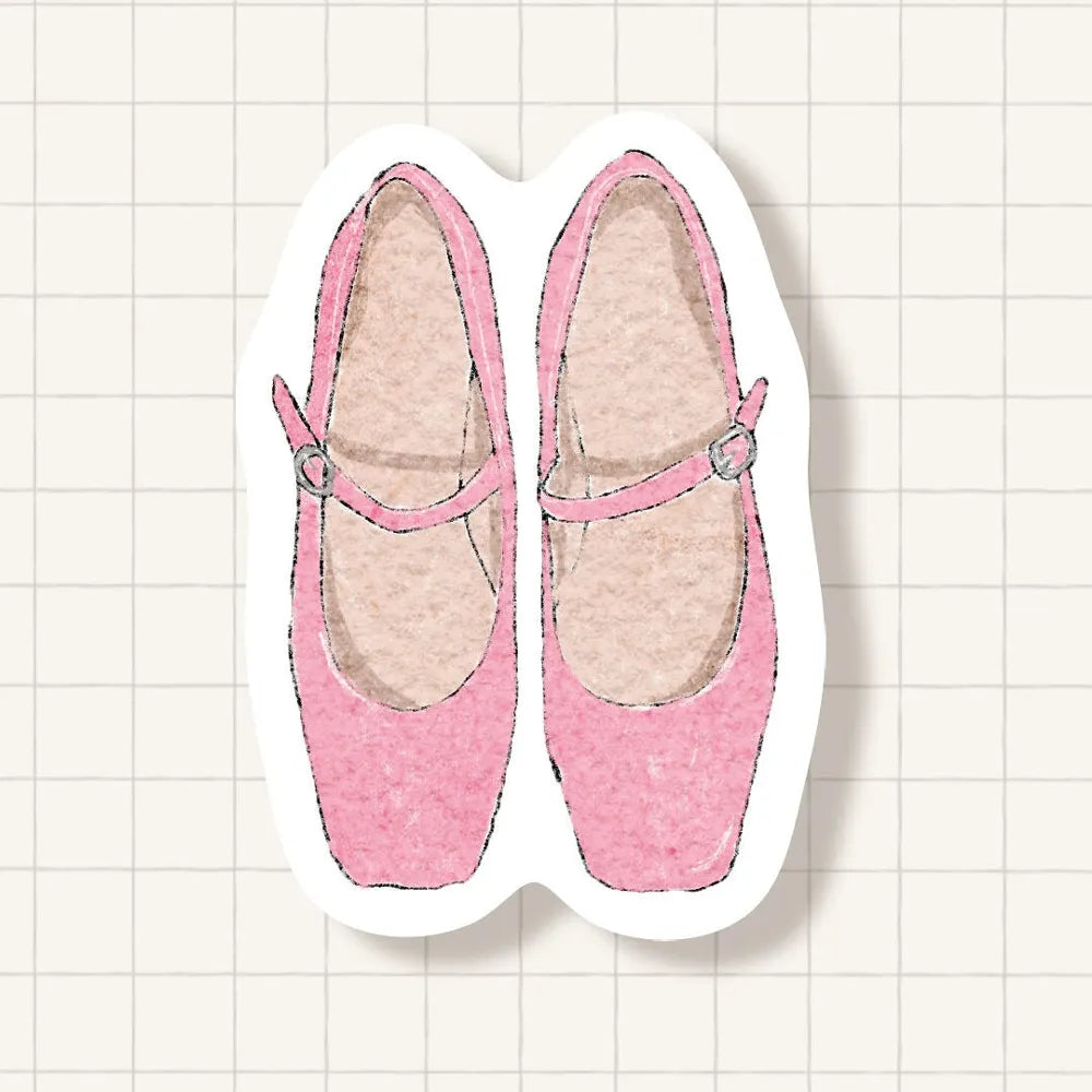 Sticker Ballerines Roses