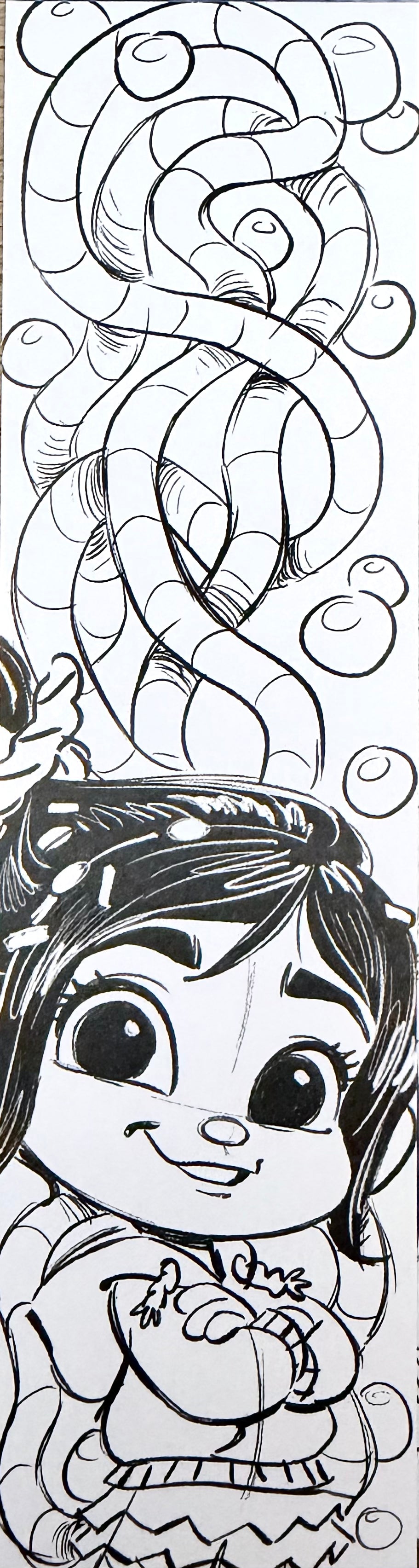 Bloc de 40 marque-pages à colorier - Petites Poupées
