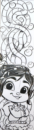 Bloc de 40 marque-pages à colorier - Petites Poupées