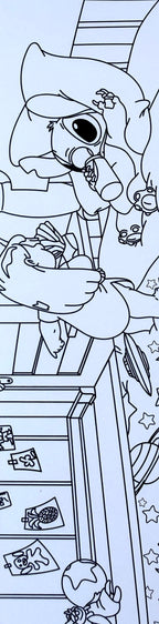 Bloc de 40 marque-pages à colorier - Stitch