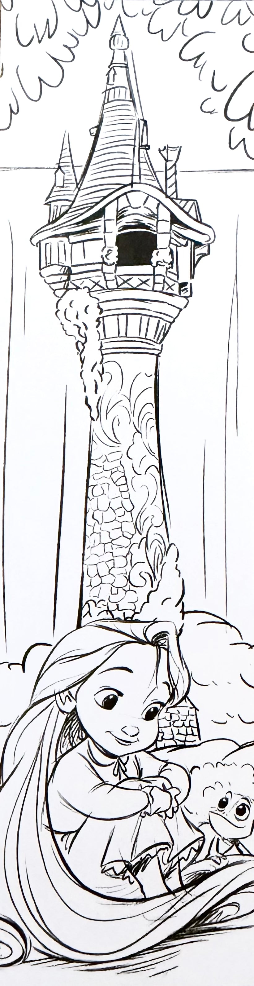 Bloc de 40 marque-pages à colorier - Petites Poupées