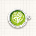 Sticker Matcha Latte