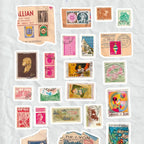 Planche de stickers - Timbres Vintage