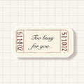 Sticker Ticket Vintage