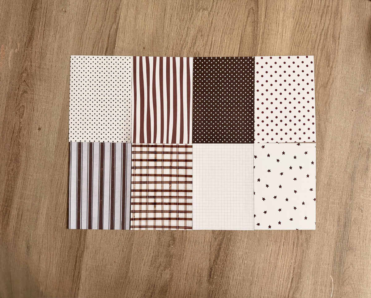Lot de 8 papiers créatifs recto verso
