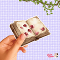 Stickers bookish - Livre Ancien & Pétales de rose