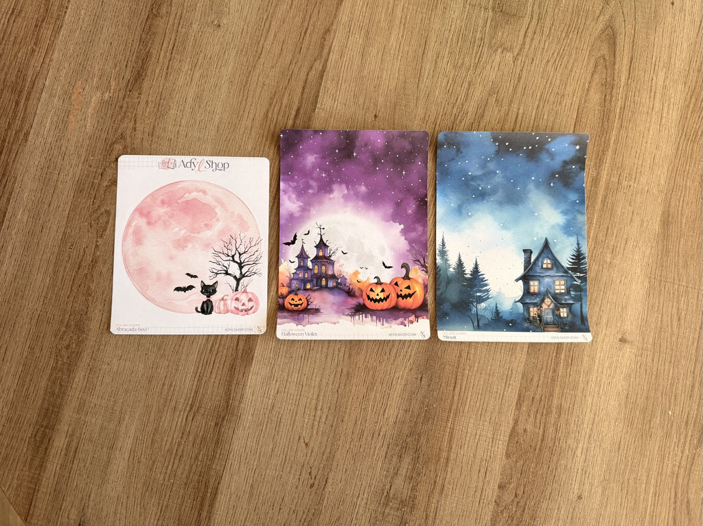 Lot de 3 fonds adhésifs - Journaling Halloween