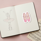 Sticker Ballerines Roses - Danseuse et partition