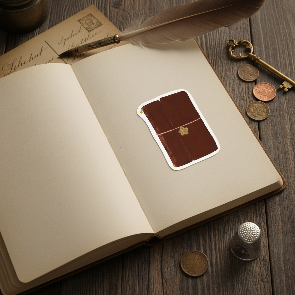 Sticker Carnet Vintage - Ambiance brocante