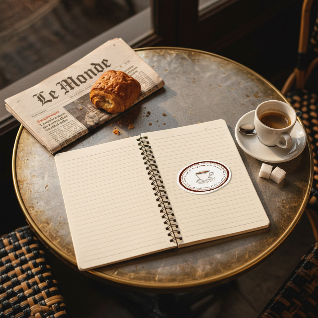 Sticker Pause Café - Ambiance bistrot parisien