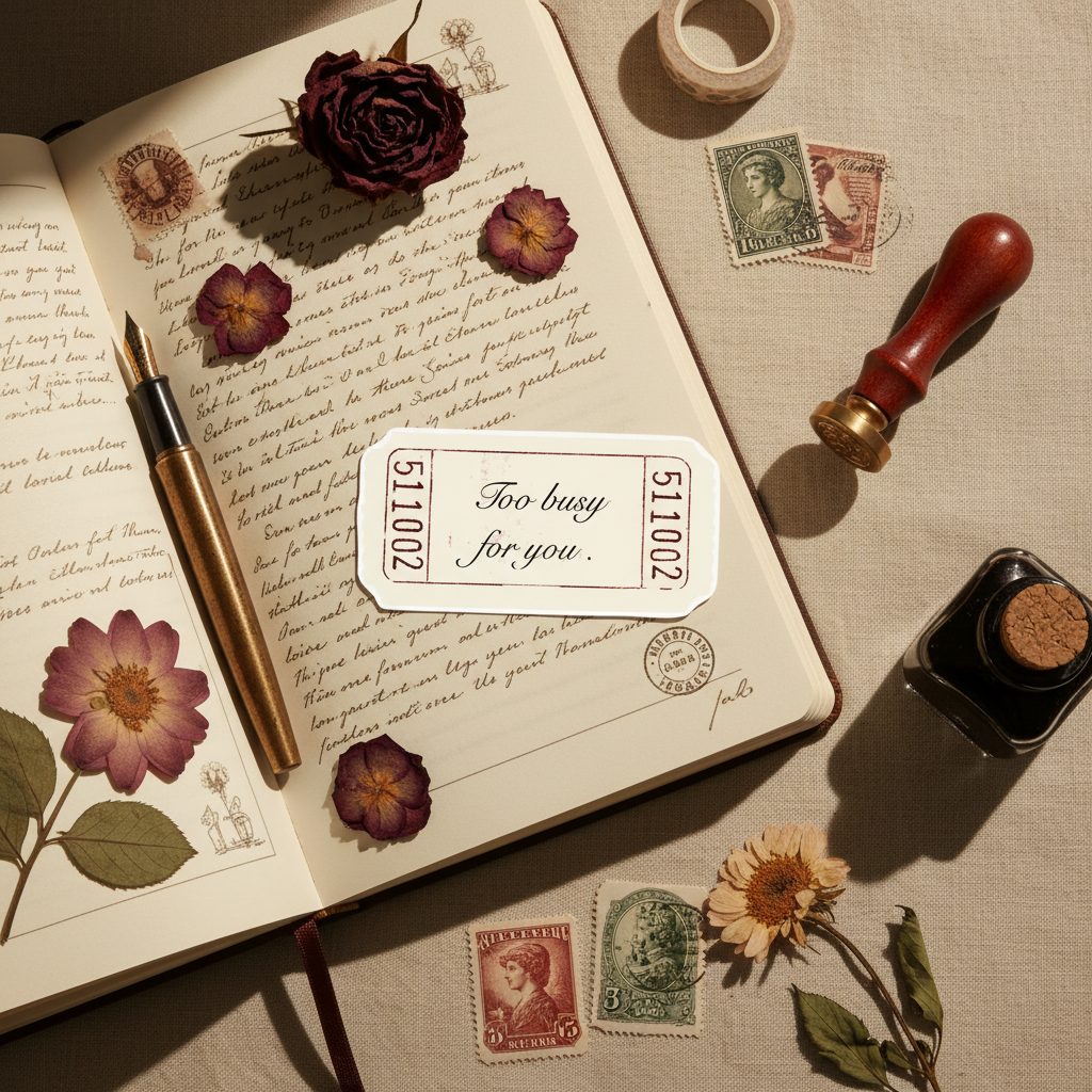 Sticker Ticket Vintage - Visuel riche et chaleureux